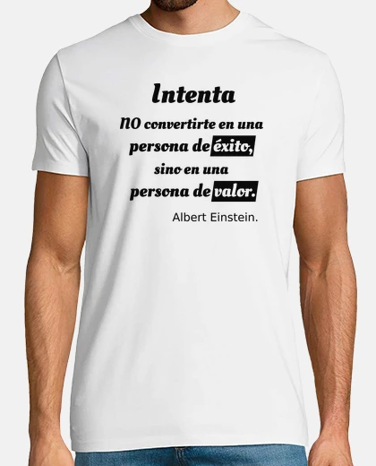T-shirt persona di valore albert einstein