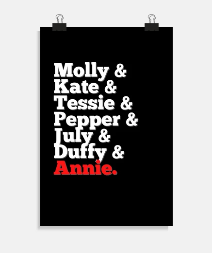 Poster personaggi iconici di Annie Orphan