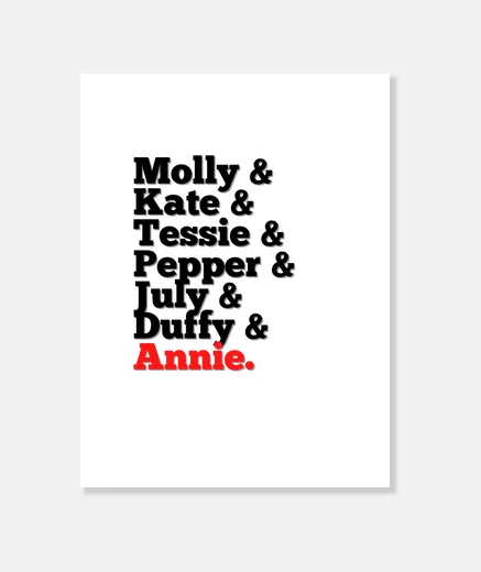 Stampa personaggi iconici di Annie Orphan