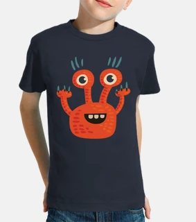 personaje de dibujos animados de color naranja divertida