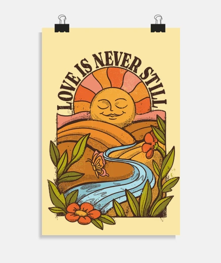 Poster personal development, love is alive, poster, congress