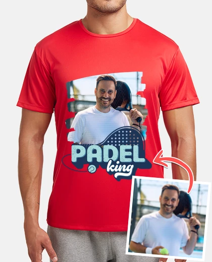 personalized men&#39;s padel sports t t-shirt from padel king