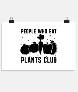 persone che mangiano piante vegane senz