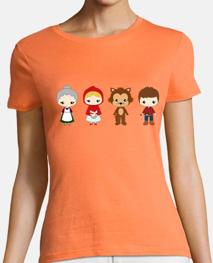 Tee-shirt personnages chaperon rouge
