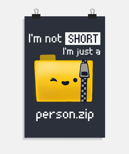 Poster personzip - divertentitente battuta bre
