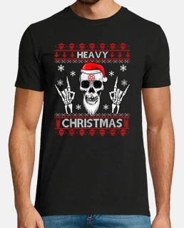 Pesada calavera navideña con gorra de n
