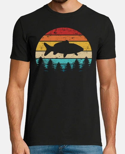 T-shirt pesca alla carpa vintage retrò