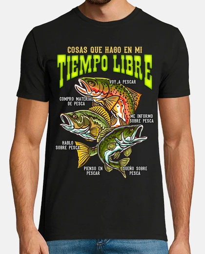Camiseta Pesca Cosas Que Hago Pescador Regalo Molón Para Pescar