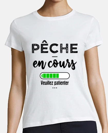 T-shirt pesca in corso attendere prego
