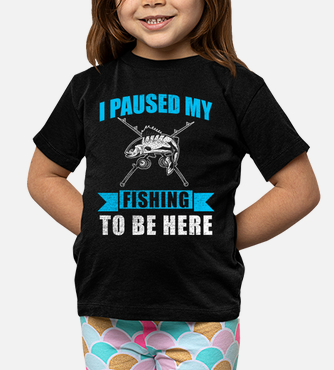 Camisetas niños pesca diciendo gracioso