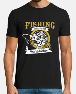 Pesca enganchado de por vida - camiseta divertida para pescadores