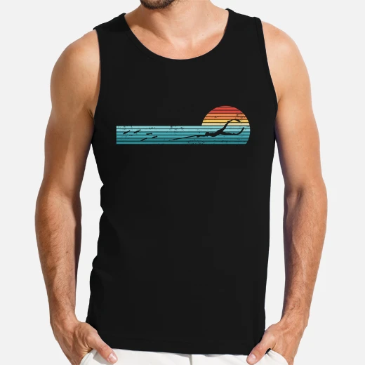 pesca submarina retro vintage puesta de