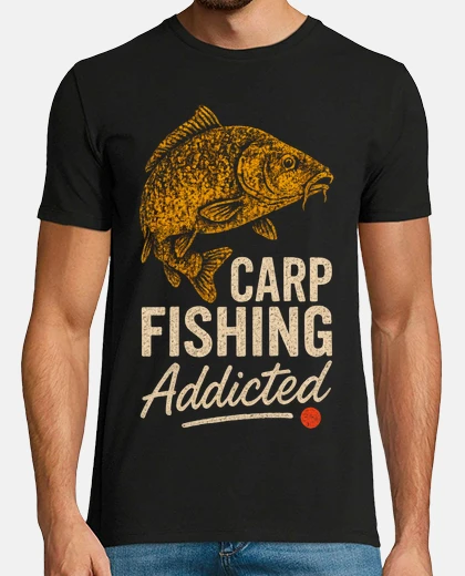 T-shirt pescatore pesca alla carpa dipendente d