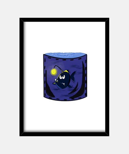 Quadro pesce abissale serie pocket