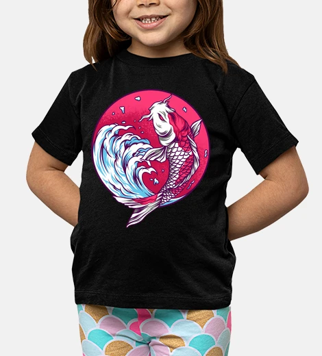 Abbigliamento pesce koi grande ondata di k ana gawa