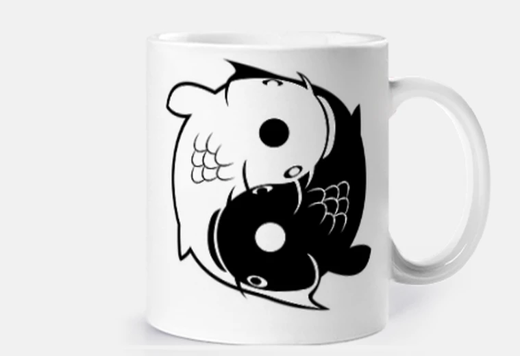 Tazza pesce yin yang