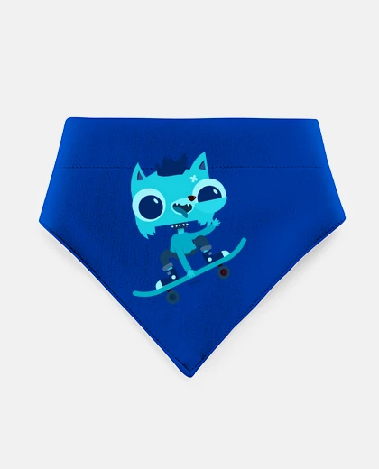 Mascotas pet bandana cat on skateboard