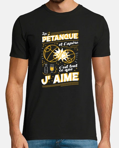 T-shirt petanque e bibita mi piace, pensione