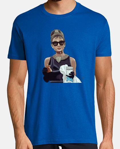 Tee-shirt petit-déjeuner avec des man jour