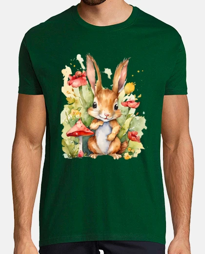 Tee-shirt petit lapin fleurs et ses grandes oreilles