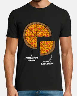 petit déjeuner pizza  homme -shirt