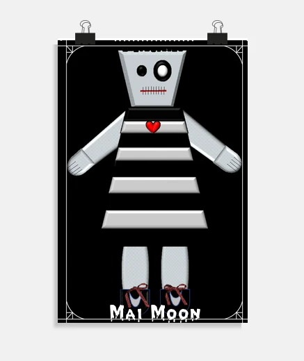 Poster petite poupée noire noire