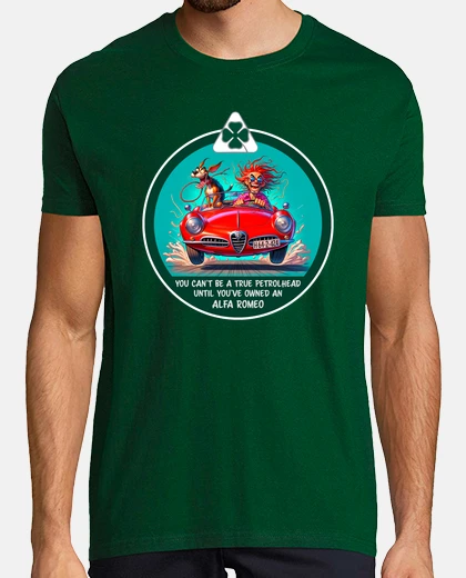 Camiseta Petrol Head Alfista Caricatrura 