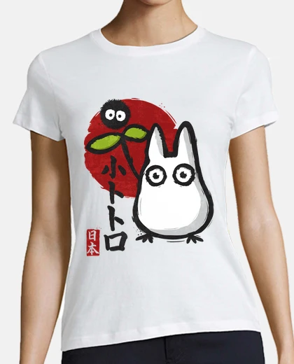 Tee-shirt peu de white spirit chibi-totoro