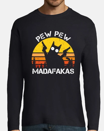 T-shirt pew pew madafakas funny cat crazy cat
