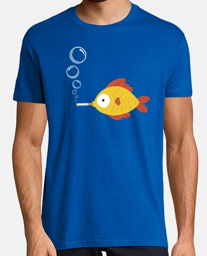 Camiseta Pez fumador cigarrillo smoking fish
