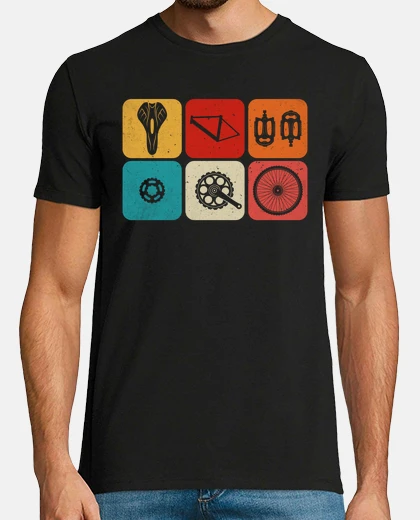 T-shirt pezzi di bici vintage giornata mondiale