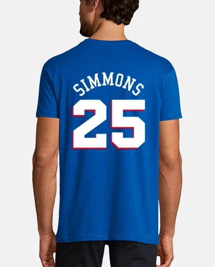 Camiseta Philadelphia 76ers. Pecho y espalda