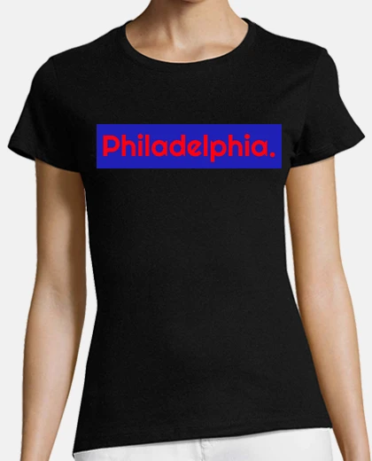 Tee-shirt Philadelphie rectangle bleu