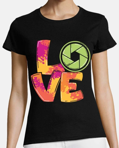 Tee-shirt photographe j aime la photo focus grand angle 