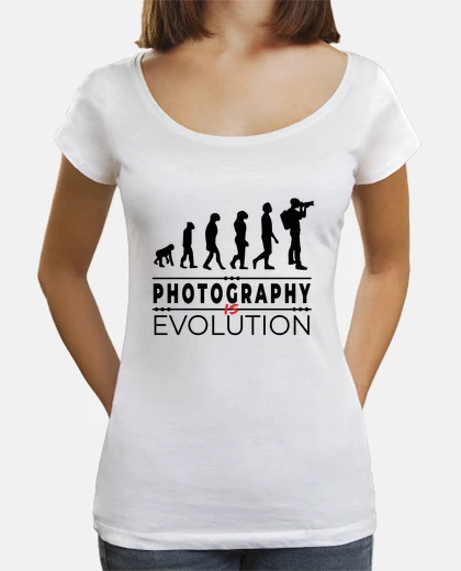 Tee-shirt Photography is evolution Message Humour
