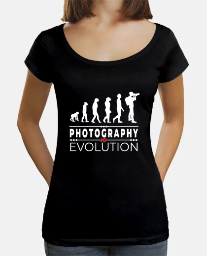Tee-shirt Photography is evolution Message Humour