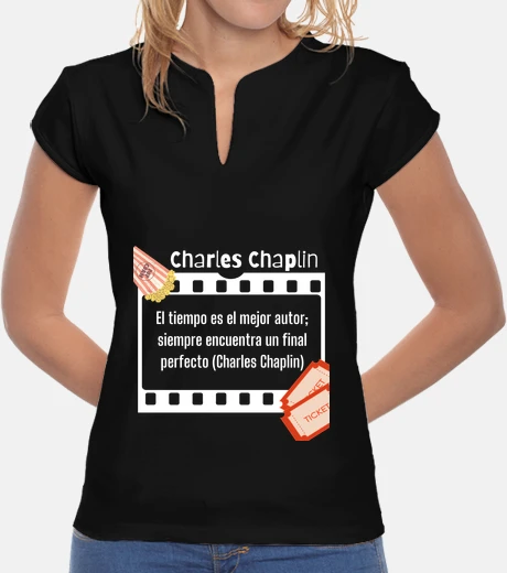Tee-shirt phrase de charles chaplin