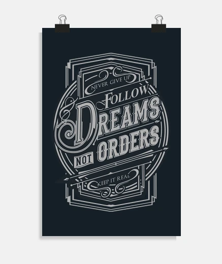 Poster phrases - motivation - texte - style rétro vintage original