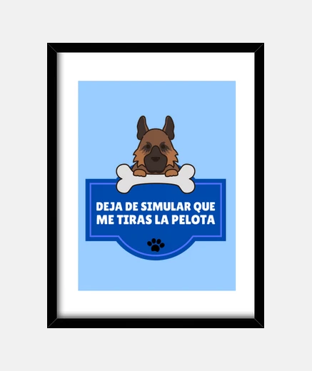 Cadre phrases drôles de chien de balle