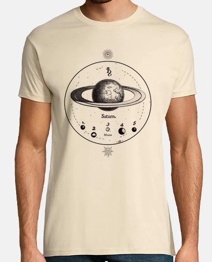 T-shirt pianeta saturno - astronomia vintage