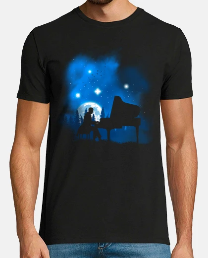 T-shirt pianista di notte