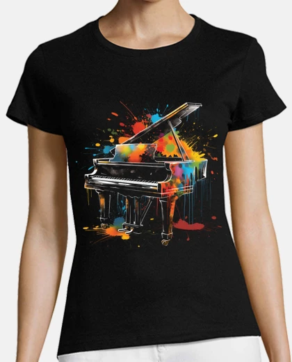 Tee-shirt piano à queue concert pianiste solo