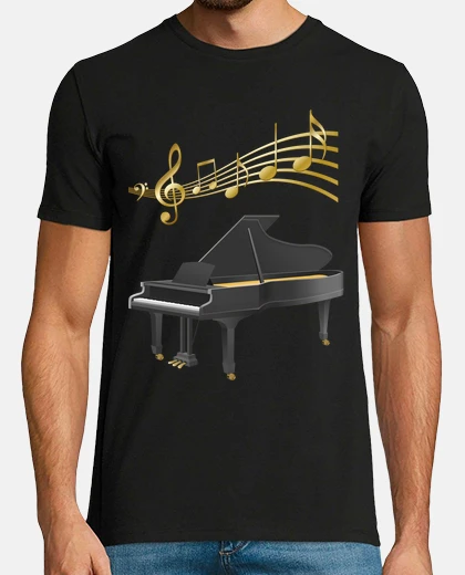 Tee-shirt piano avec partitions