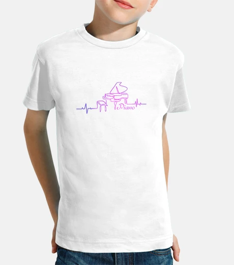 Ropa piano línea arte rosa latido del corazó