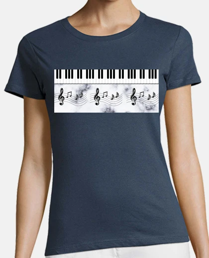Tee-shirt piano partitions conservatoire musique à personnaliser 