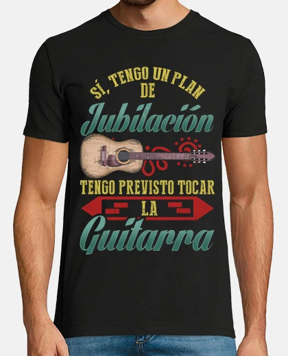 T-shirt piano pensionistico suonare la chitarra chitarrista in pensione
