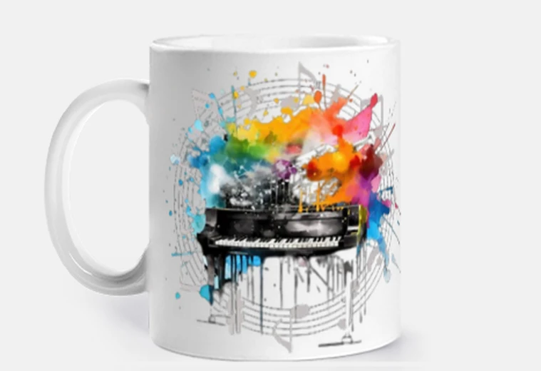 pianoforte pianista concerto lp vinile tazza caffè tè da personalizzare