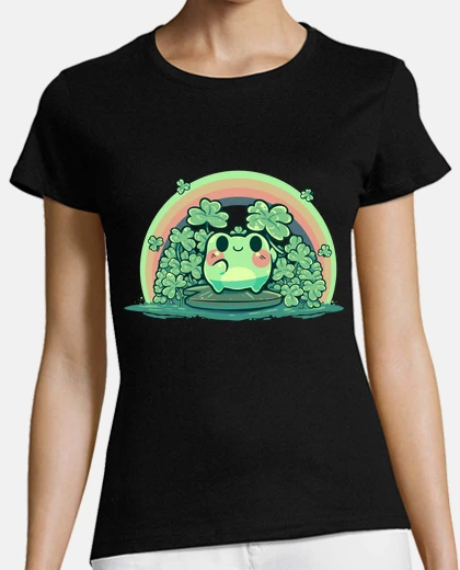 T-shirt piccola rana fortunato - maglietta da donna