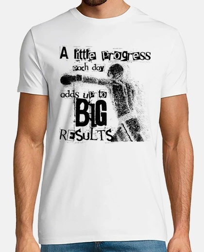 T-shirt piccoli progressi ogni giorno si sommano a grandi risultati black