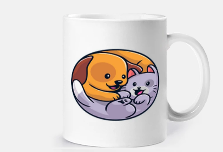 Tazza piccolo cane e piccolo gatto